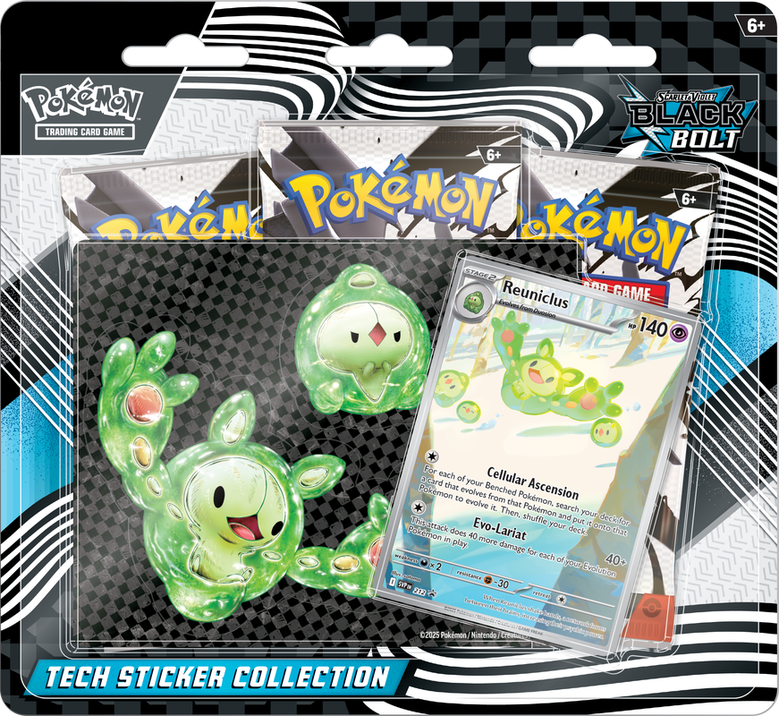 Pokemon: SV10.5 Black Bolt Tech Sticker Collection