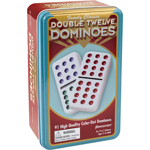 Dominoes Double 12 Tin