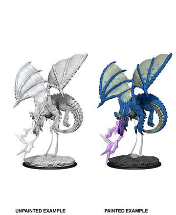 D&D Nolzur's: Young Blue Dragon Flying w/ Blue Lightning