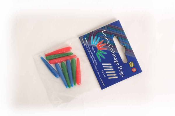 Cribbage Pegs: Plastic 3 Colour