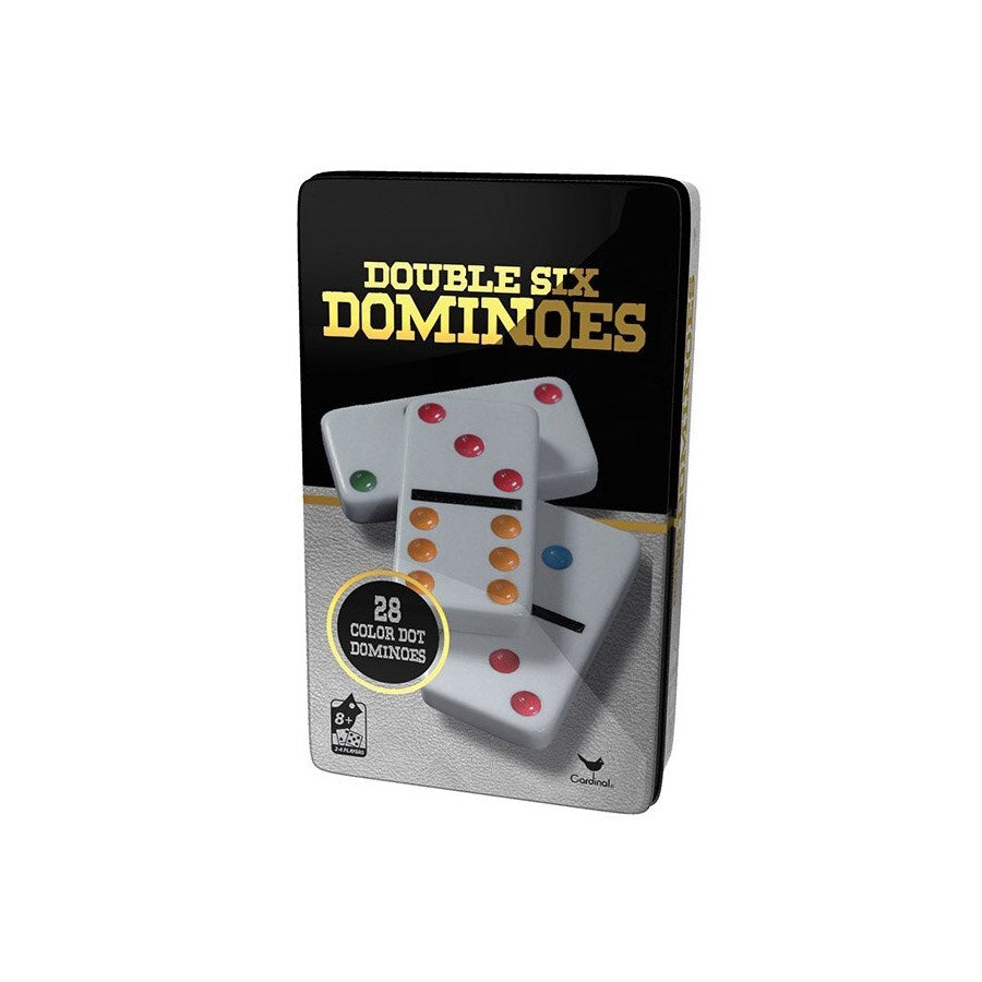 Dominoes Double 6 Colour Dot Tin