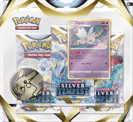 Pokemon: SS12 Silver Tempest 3pk blister