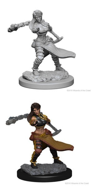 D&D Nolzur's: Human Female Monk Attacking Chain