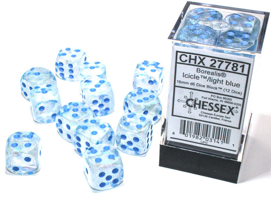 Borealis 16mm 12D6 Dice