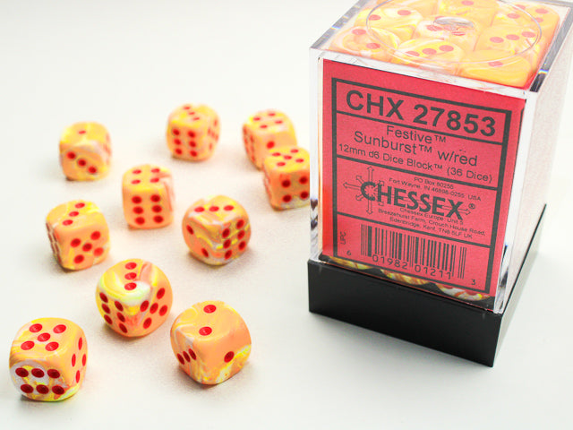 Festive 12mm 36D6 Dice