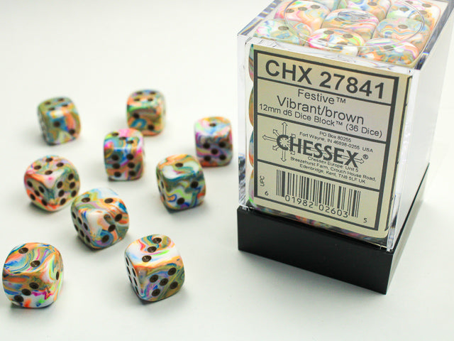Festive 12mm 36D6 Dice