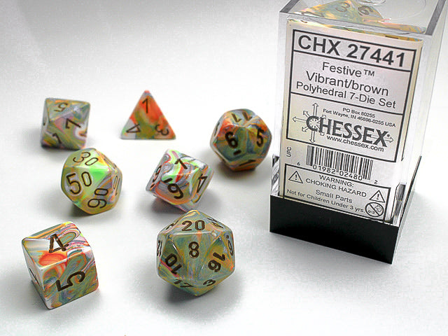 Festive 7Pc Dice