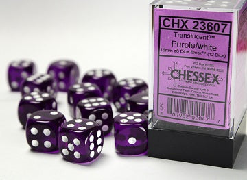 Translucent 16mm 12D6 Dice