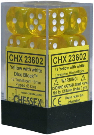 Translucent 16mm 12D6 Dice