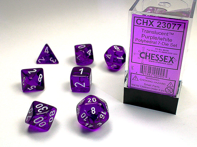Translucent 7Pc Dice